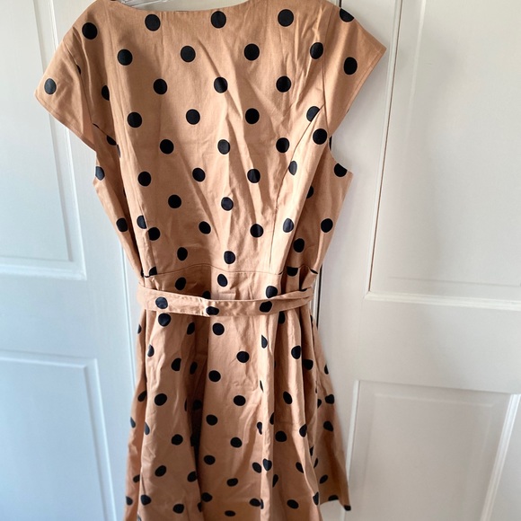 Isaac Mizrahi Live Brown Polka Dot Dress size 18w NWT - Picture 3 of 5